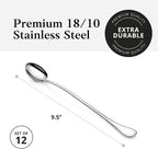 Artaste Rain 18/10 Stainless Steel (Silver (Set of 6), Iced Tea Spoons (9.5-Inch))