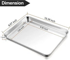 Baking Sheet Cookie Sheet Set of 2, Umite Chef Stainless Steel Baking Pans Tray Professional 10.39x8.07x1inch, Non Toxic & Healthy, Mirror Finish & Rust Free, Easy Clean & Dishwasher Safe