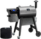 Z GRILLS Wood Pellet Grill Smoker with PID 3.0 Controller, 459 SQ.IN, 450°F Max Temperature, 8 in-1 BBQ Grill, LCD Screen, Meat Probes, Rain Cover, Backyard Camping Bake and Roast, 450E