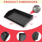 Universal Flat Top Griddle for Gas Grill, Gas Stove,Grill Flat Insert for Outdoor Grills, Stove-Top Griddles for 4 Burner Range Oven, 18.6" × 14" Large Nonstick Cast Iron Cooking Griddle