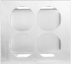 Restaurantware Squeeze Bottle Holder Pack of 1 Stainless Steel 4 Hole Bottle Holder, 2.5" Diameter Fits 1/6 Size Opening, Dishwasher Friendly Integrated Lip Design Holder for Condiment Bottles