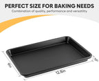 Quarter Sheet Pan 12.8x9, Cookie Sheets for Baking 0.8mm Thick Non Stick Baking Sheets for Oven Heavy Duty Baking Trays