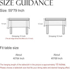 ISAENNE Designer Linen Table Cloth for Rectangle Table,Western Colorful Floral Indoor Tablecloth,Wrinkle Resistant Decor Tablecloths for Dining Thanksgiving Kitchen Christmas,55"*79"-Serenity B