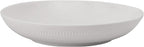 Mikasa Levi 40 Piece Bone China Dinnerware Set, Embossed Plates Bowls, Chip-Resistant, Lightweight, Elegant and Durable, Service for 8, White