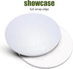10-Pack Round White Cake Drum Board 10 Inch Sturdy 1/2 Inch Thick Full Wrap Edge Cake Base for Heavy Tiered Cakes(10" White)