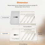 Li&Zhao Silverware Organizer - Expandable Kitchen Drawer Organizer Cutlery Drawer Organizer Flatware Organizer for Drawer Utensil Tray for Kitchen Plastic Silverware Holder for Spoons Knives Forks