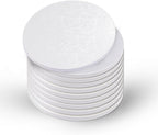 10-Pack Round White Cake Drum Board 10 Inch Sturdy 1/2 Inch Thick Full Wrap Edge Cake Base for Heavy Tiered Cakes(10" White)