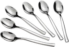 Idomy 12-Piece Stainless Steel Teaspoons, 5.9 Inches
