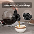 SYBO 12-Cup Commercial Drip Coffee Maker, Pour Over Coffee Maker Brewer with 2 Glass Carafes and Warmers, Stainless Steel Cafetera SF-CB-2GA