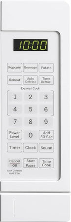 GE Countertop Microwave Oven, Compact 0.7 Cubic Ft., 700-watt Capacity, 6 Auto Cooking Settings, Child-Lock Technology, Kitchen Essentials for the Countertop, Dorm Room or Apartment, White