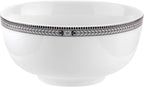 Portmeirion Home Vintage Chic 16 Piece Set - Porcelain Dinnerware with Art Deco Borders - 10.5" Dinner Plates, 7.5" Salad Plates, 5.5" Bowls, 11.5 Oz Mugs - Microwave & Dishwasher Safe Place Settings