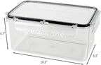 Airtight Food Storage Container With Lid (91.3oz) BPA-Free | Meal Prep | Microwave, Freezer and Dishwasher Safe | Leak-Proof | Kitchen Fridge Organizer Boxes | Fresher Food