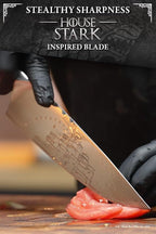 Dalstrong 8 inch Chef Knife- Game of Thrones™ Knife - House Stark™ Edition - German P remium Steel - Professional G10 Handle -Collection Item Toughbuilt Knife- w/Sheath