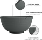 Hoimenly Wheat Straw Bowls, Unbreakable Cereal Bowl Set of 8, 26 OZ Bowls for Kitchen, Camping, Party, Microwave and Dishwasher Safe Bowls Set, Alternatives to Plastic Bowl(Dark Grey)