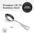 Artaste Rain 18/10 Stainless Steel (Silver (Set of 12), Teaspoon (6.25-Inch))