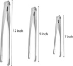 Serving Tongs Kitchen Tongs,Buffet Tongs, Stainless Steel Food Tong Serving Tong,small tongs 8 Pack (12 Inch)