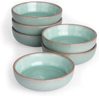 famiware Nature Ceramic Soy Sauce Dish, Dipping Bowls Set of 6, 3 oz Dipping Sauce Bowls/Dishes/Cups/Plates, Small Serving Bowls for Side Dishes, Condiments, Sushi, Appetizer, Dessert, Verdure