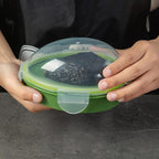 Modern/Minimalist Avocado Keeper, Green Plastic, 15.3x11x8cm/6.02x4.33x3.15, Take-Out