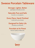 Sweese 10 oz Small White Porcelain Bowls - Set of 6 Dessert, Ice Cream, Snack & Yogurt Bowls, Ceramic Serving Bowls for Rice or Soup