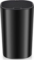Universal Knife Block for Kitchen, WELLSTAR Knife Holder without Knives, Safe Space Saver Large Volume Stable Knife Storage with Scissors and Sharpening Rod Slot, Detachable for Easy Cleaning - Black