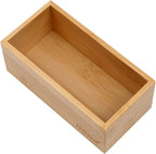 Bamboo Drawer Organizer - Kitchen Utensil Organizer Silverware Tray Cutlery Holder，Office Desk Supplies and Accessories (5.9x3x2.6 inch)