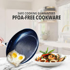 THE COOK'S COMPANY Non-Stick Frying Pan - Premium Skillet for Everyday Cooking, Nonstick Pan for Easy Cleanup, Durable Pan for Versatile Cooking Needs (Size: 11inch)