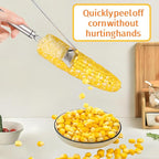 3 Pcs Corn Peeler, Corn stripper for corn on the cob remover tool 304 Stainless Steel with Ergonomic Handle Easy to Use Corn Peeler for Corn on the Cob Safe Durable Kitchen Tools with Hand Protect