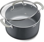 12 Quart Nonstick Stock Pots with Lid, BEZIA Large Pot for Cooking, Ceramic Soup Pot with Lid, Induction Ready, Big Cooking Pots with Silicone Handle, Compatible with All Cooktops, Dishwasher Safe