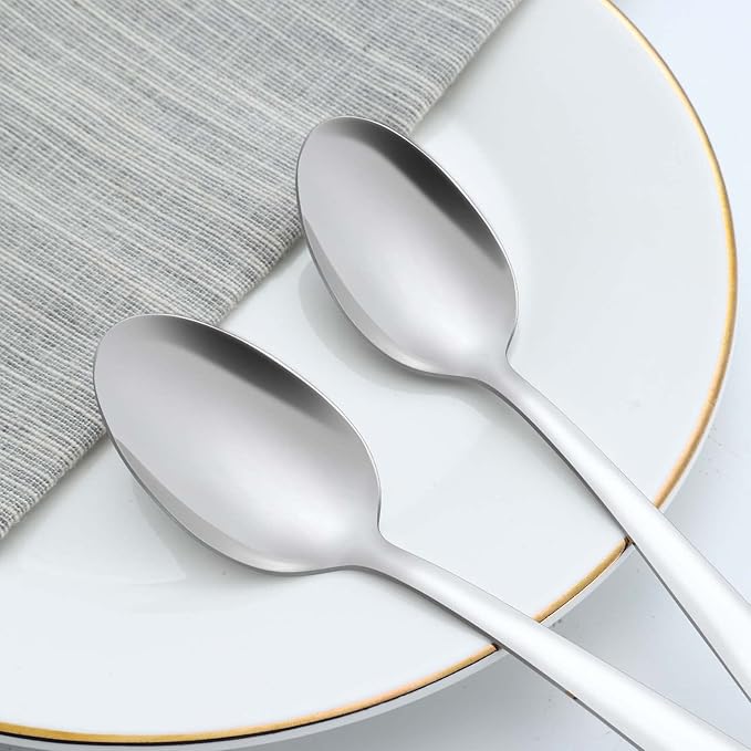 36 Pieces Teaspoons Set, 6.2 Inches Stainless Steel Teaspoons Silverware, Small Spoons, Mirror Polished & Dishwasher Safe, Tea Spoons Suitable for Home, Kitchen and Restaurant