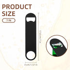 100 Pack Flat Beer Bottle Opener 7 inch Stainless Steel Flat Bottle Opener Black Beer Bottle Openers for Bartender Kitchen Bar Restaurant (7 Inch)