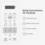 COMFEE' EM720CPL-PM Countertop Microwave Oven with Sound On/Off, ECO Mode and Easy One-Touch Buttons, 0.7 Cu Ft/700W, Pearl White