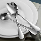 SANTUO Stainless Steel Dinner Spoons Set,12 Piece 7.3" Silverware,Table Soup Spoons Set,Mirror Finish & Dishwasher Safe