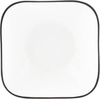 Corelle Vitrelle 6-Piece (22-Oz) Cereal Soup Bowls, Triple Layer Glass and Chip Resistant, Lightweight Square Dinnerware Bowl Set, Simple Lines