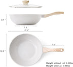 Kordisen Ceramic Wok Pan, 12 Inch Nonstick Wok with Lid, Healthy Non Toxic Woks & Stir-fry Pans for Cooking, Induction Cookware, PFOA & PFAS Free