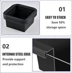 2 Cup Silicone Freezer Trays with Lid 4 Pack Silicone Freezer Molds Soup Containers Make 4 Perfect Soups, Broths, Stews, Sauces, Curries (Black)