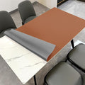 Leather Table Pad,1.8mm Thick,40x72 Inch,Dining Table Pad,Table Pads for Dining Room Table Rectangular,Dining Room Table Cover,Dining Table Cover(Brown+Gray,40x72)