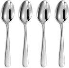 KEAWELL Premium Louise Spoons Set, Set of 4, 18/10 Stainless Steel, Exceptional mirror finish, Dishwasher Safe (6.4" Teaspoon)