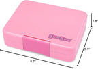 Yumbox Snack Box - 3 Compartment - Leakproof Bento Lunch Box for Kids (Fifi Pink with Rainbow Tray)