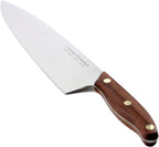 Cuisine Romefort | Sharp Carbon Steel Chef's Knife XC75, 8.7 in blade, with Leather sheath | chef knives with wooden handle | kitchen knife hardened with 58 Rockwell