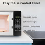 COMFEE EM720CPL-PMB Countertop Microwave Oven with Sound On/Off, ECO Mode and Easy One-Touch Buttons, 0.7 Cu Ft, Black