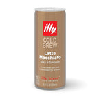 illy Ready To Drink Coffee – Latte Macchiato Cold Brew Cans - 100% Arabica - Smooth & Refreshing Taste - Convenient, Easy to Carry Drink with Milk – 8.5 oz.