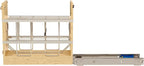 Rev-A-Shelf 8" Wooden Pullout Shelf Bakeware Organizer for Base Kitchen Cabinets with Soft Close and 100 Pound Ball-Bearings, 447-BCBBSC-8C