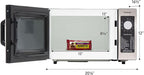 Panasonic NE-1025F Compact Light-Duty Countertop Commercial Microwave Oven with 6-Minute Electronic Dial Control Timer, Bottom Energy Feed, 1000W, 0.8 Cu. Ft. Capacity Silver