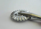 1.6" Pastry Wheel - Dough Stamp Cutter/Crimper, Pasta/Ravioli/Pie Maker, 4cm Stainless Steel Wheel Wooden Handle