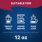 Lavazza Opera Intenso Ground Coffee 12oz Bag, Dark Roast, Bold and Balanced Taste, Intensity 4/5, Arabica and Robusta, Ideal for Drip Brewers, (Pack of 1) - Package May Vary