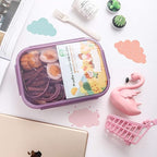 MISS BIG Lunch Box Kids, Leak Proof Lunch Containers, Mom’s Choice No BPAs and No Chemical Dyes Bento Box for Kids,Microwave and Dishwasher Safe Lunch Box (Purple M)