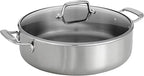 Tramontina Tri-Ply Clad Stainless Steel 6-Quart Braiser Pan with Glass Lid, Induction-Ready, Dishwasher-Safe, NSF-Certified