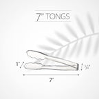 [Clear Tongs 7.5'' Inches] Plasticpro 7.5'' Serving Tongs Heavy Duty Reusable Kitchen and BBQ Clear Serving Tong for party's, Caterings, Events, Buffet, Weddings, And every Day use Pack of 12