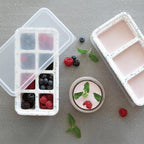 OGGI Prep & Portion Silicone Freezer Trays with Lid - Freezer Molds for Food, Ice Cube Tray, Food Prep Containers, Freezer Storage Containers, for Soup, Smoothie Cubes, Broth, Leftovers - 2 Cup x2