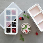 OGGI Prep & Portion Silicone Freezer Trays with Lid - Freezer Molds for Food, Ice Cube Tray, Food Prep Containers, Freezer Storage Containers, for Soup, Smoothie Cubes, Broth, Leftovers - 1/4 Cup